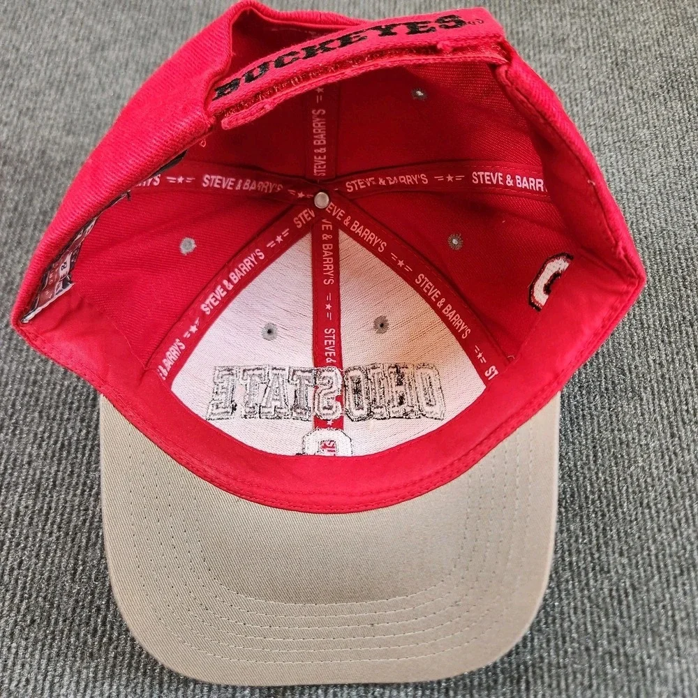 Ohio State Buckeyes‎ Hat One Size Adjustable Red NCAA Football Cotton Twill